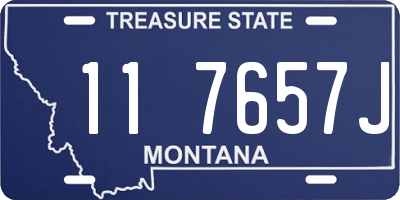 MT license plate 117657J
