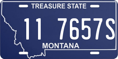 MT license plate 117657S