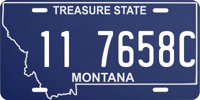 MT license plate 117658C