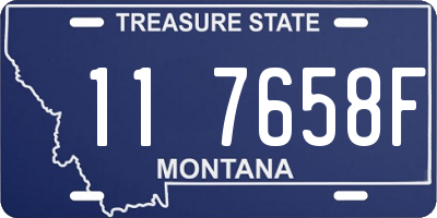 MT license plate 117658F