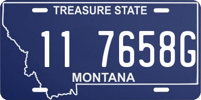 MT license plate 117658G