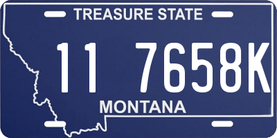 MT license plate 117658K