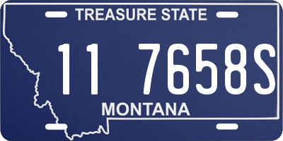 MT license plate 117658S