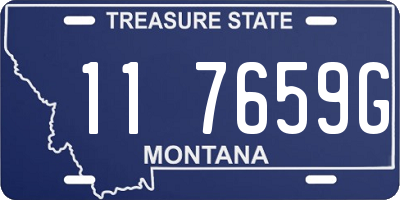 MT license plate 117659G