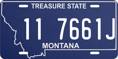 MT license plate 117661J