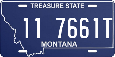 MT license plate 117661T