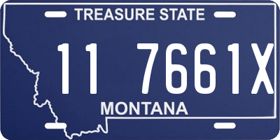 MT license plate 117661X