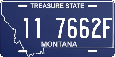 MT license plate 117662F