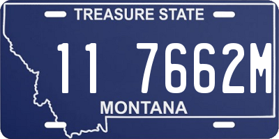 MT license plate 117662M