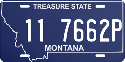 MT license plate 117662P