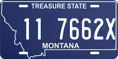 MT license plate 117662X