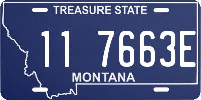 MT license plate 117663E