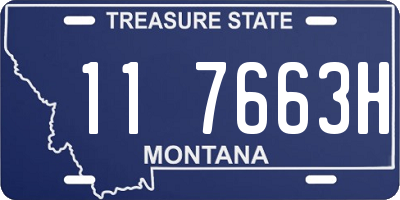 MT license plate 117663H