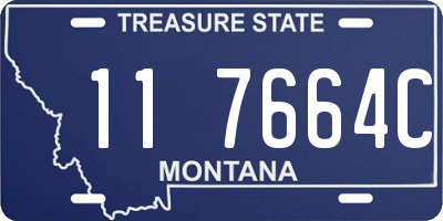 MT license plate 117664C