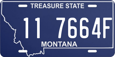 MT license plate 117664F