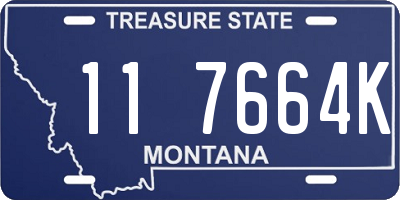 MT license plate 117664K