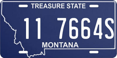MT license plate 117664S