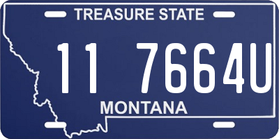 MT license plate 117664U