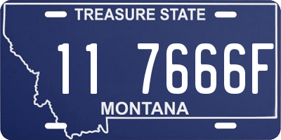 MT license plate 117666F