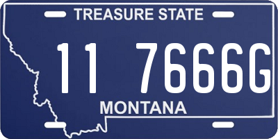 MT license plate 117666G