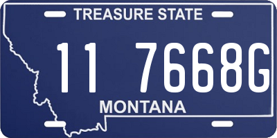 MT license plate 117668G