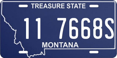 MT license plate 117668S