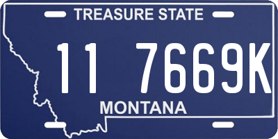 MT license plate 117669K