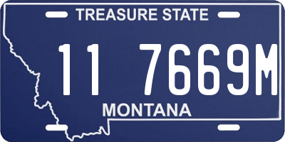 MT license plate 117669M