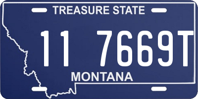 MT license plate 117669T