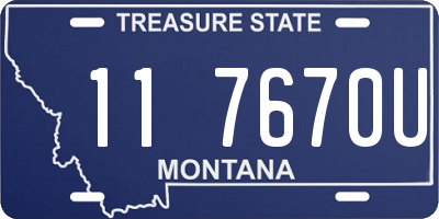 MT license plate 117670U