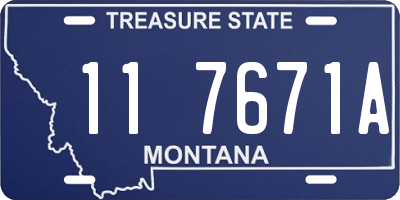 MT license plate 117671A