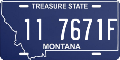 MT license plate 117671F