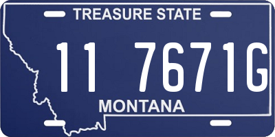 MT license plate 117671G