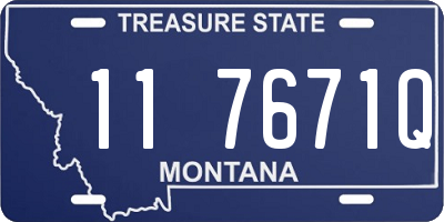 MT license plate 117671Q