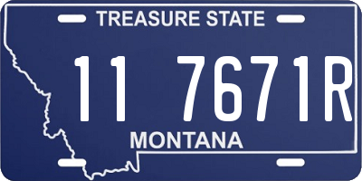 MT license plate 117671R