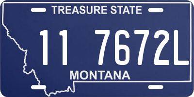 MT license plate 117672L