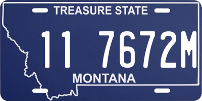 MT license plate 117672M