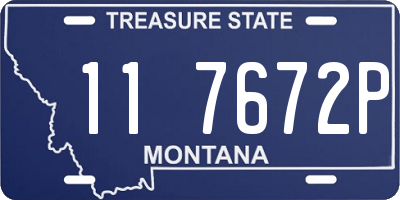 MT license plate 117672P