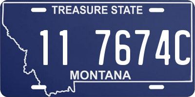 MT license plate 117674C