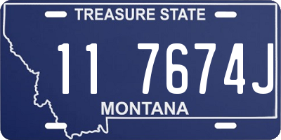 MT license plate 117674J