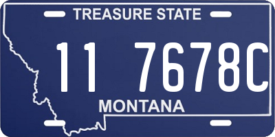 MT license plate 117678C