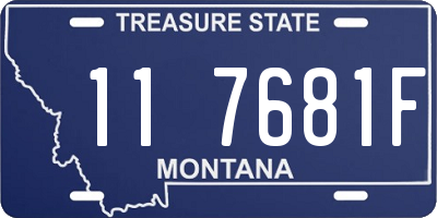 MT license plate 117681F