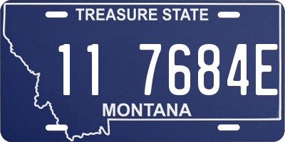 MT license plate 117684E