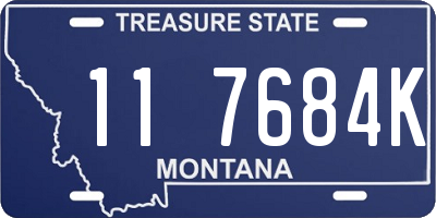 MT license plate 117684K