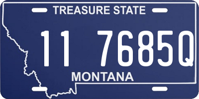 MT license plate 117685Q