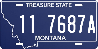 MT license plate 117687A