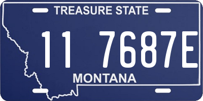 MT license plate 117687E