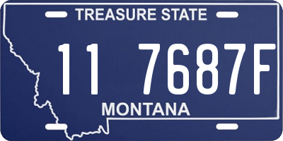 MT license plate 117687F
