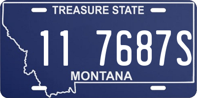 MT license plate 117687S