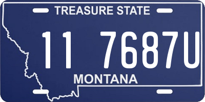 MT license plate 117687U
